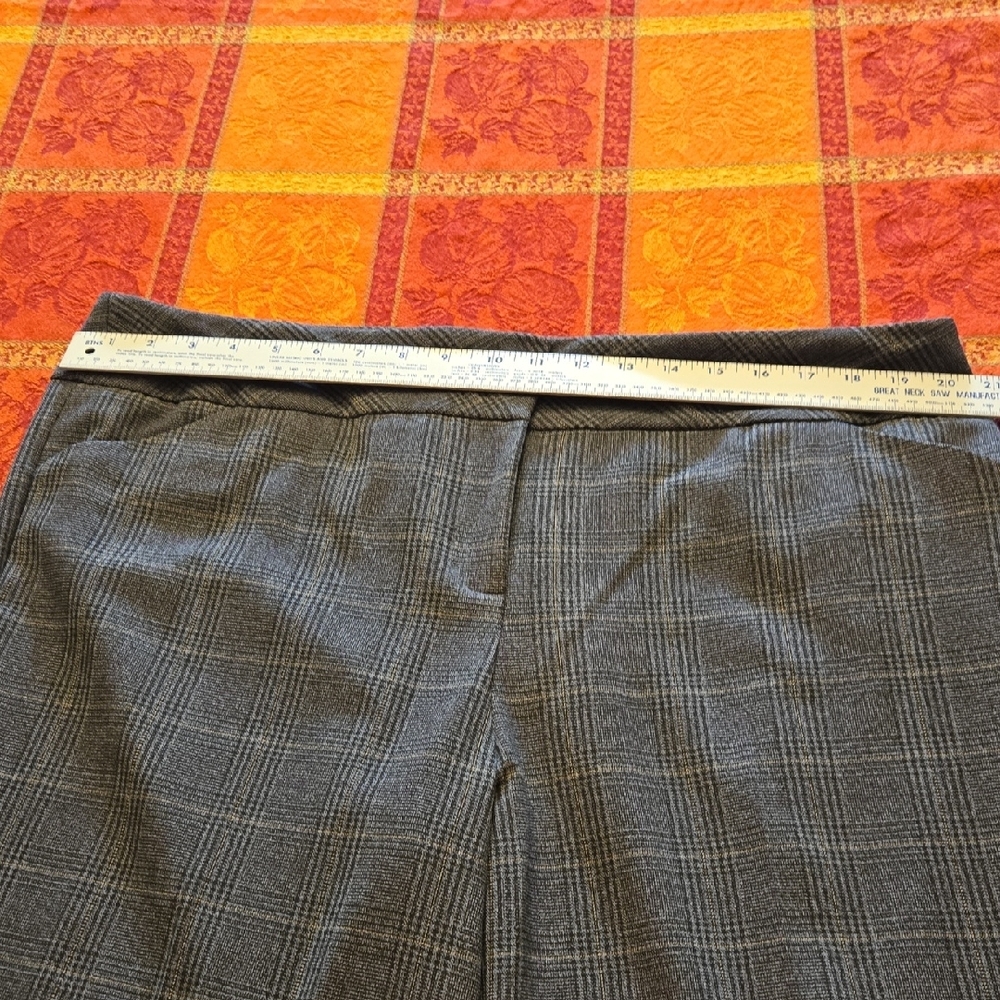 Avenue Women's Blue/Charcoal Plaid Dress Pants - Picture 12 of 12